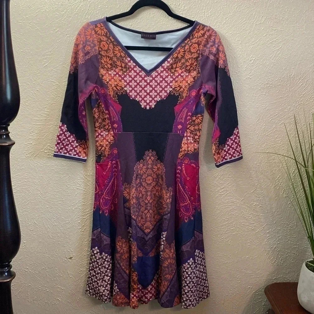 Hale Bob straight-fitting style dress in matte microfiber jersey Size XS